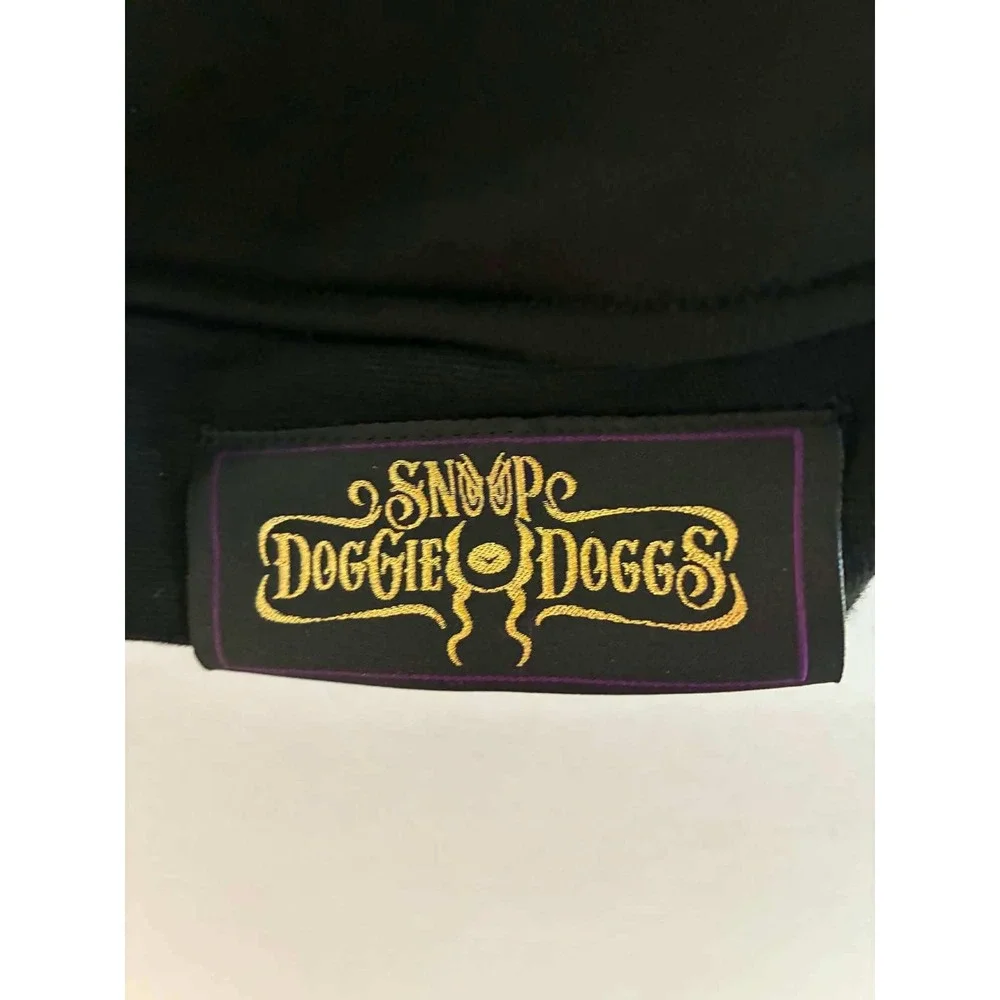Snoop Doggie Doggs Pet Hoodie Dog Size L Black Excellent Gold Chain Streetwear